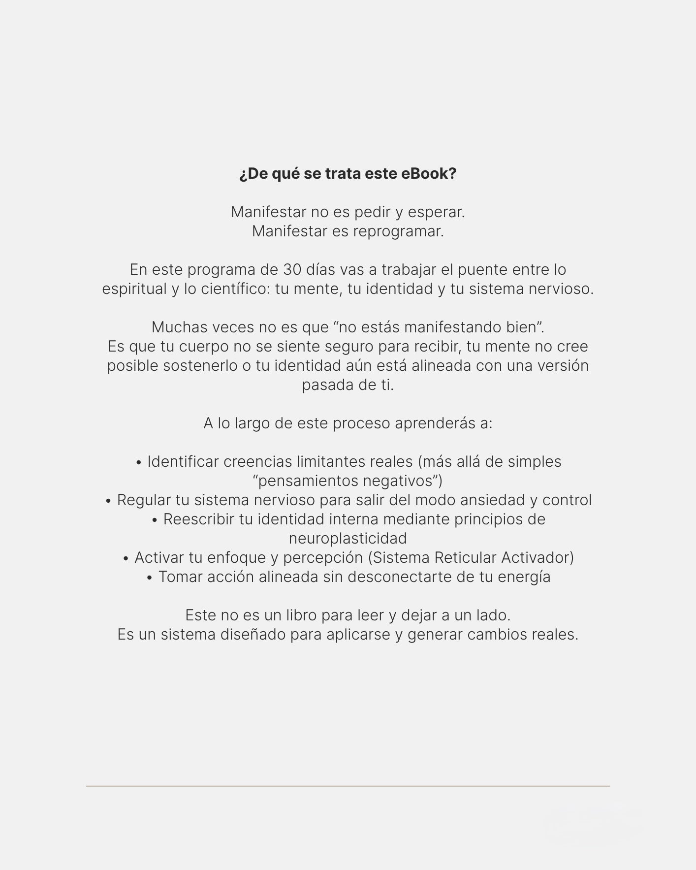 Reprogramá tu mente — Sistema de manifestación en 30 días (Español)